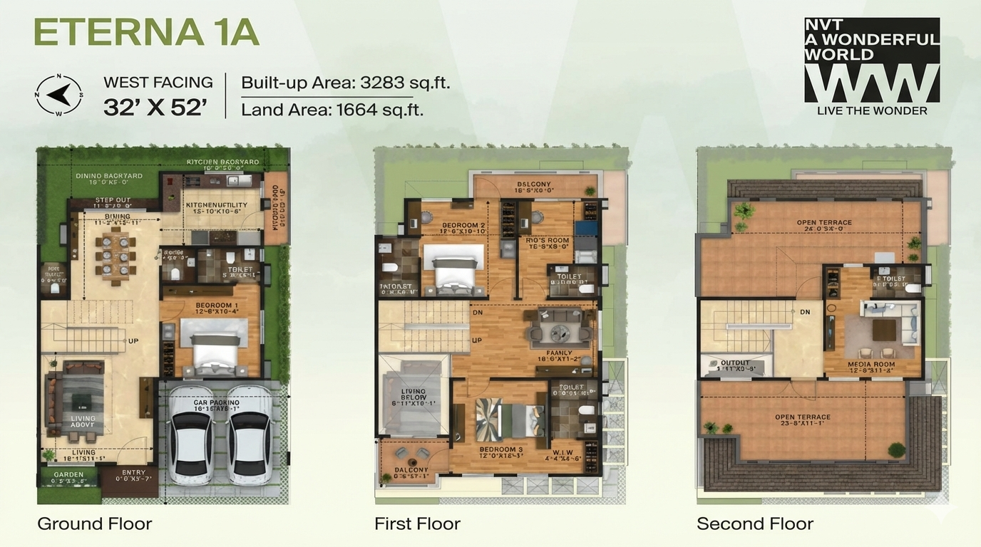 Nvt eterna Floor plan villa community sarjapur
